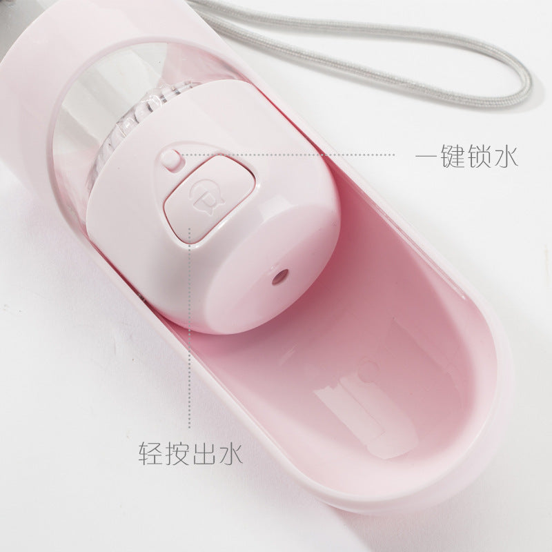 Leak Proof Pet Dog Outdoor Water Bottle With Filter & Drinking Feeder