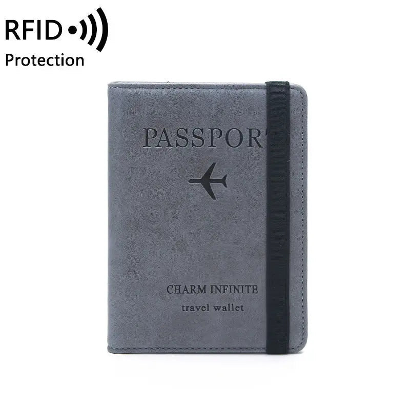 Unisex Passport Holder Grey