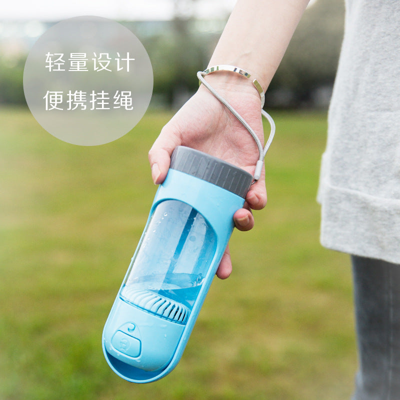 Leak Proof Pet Dog Outdoor Water Bottle With Filter & Drinking Feeder