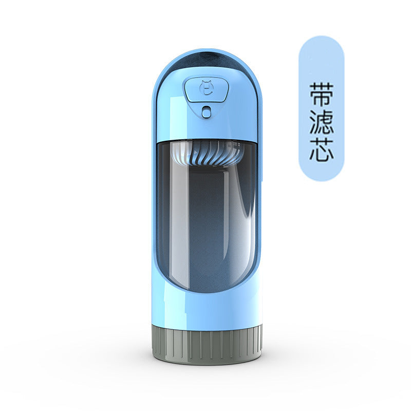 Leak Proof Pet Dog Outdoor Water Bottle With Filter & Drinking Feeder