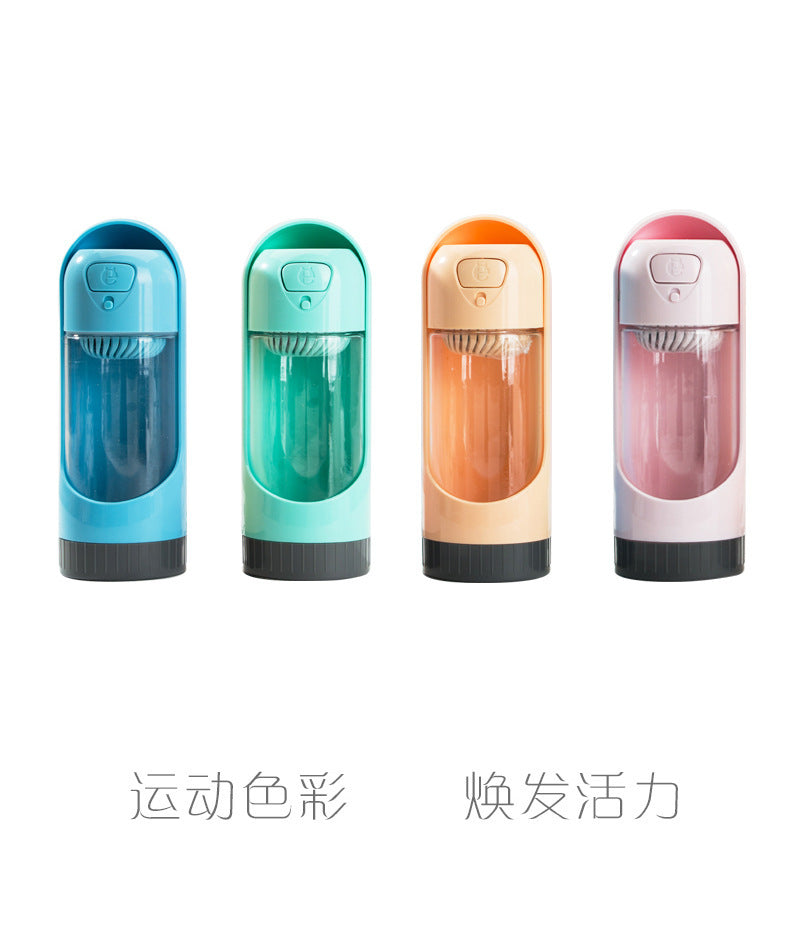 Leak Proof Pet Dog Outdoor Water Bottle With Filter & Drinking Feeder