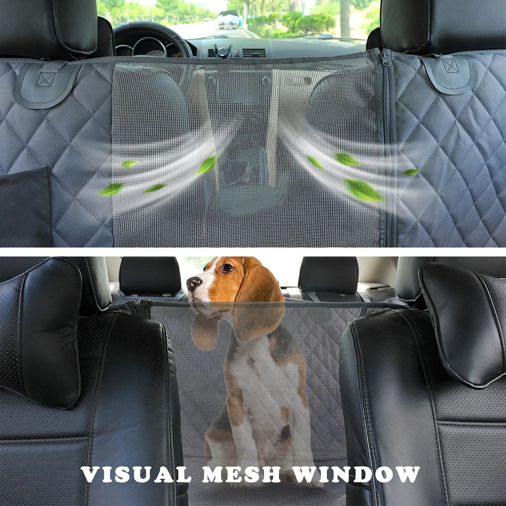 Extra Large Waterproof Dog Car Seat Cover with Safety Mesh Window