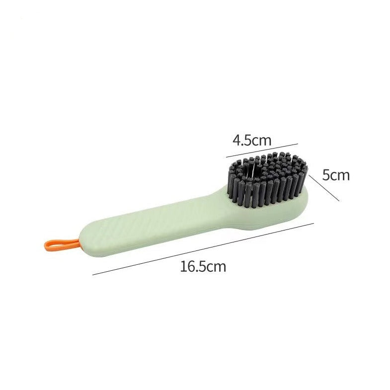 Automatic Liquid Discharge Shoe Brush Green with dimension