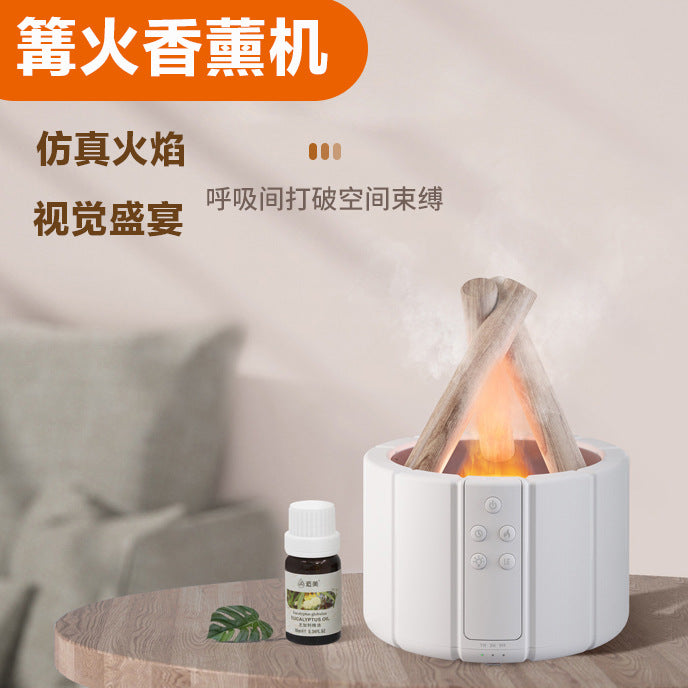 Simulation flame humidifier home campfire aromatherapy machine air humidifier essential oil diffuser aroma machine Elysian Vibe