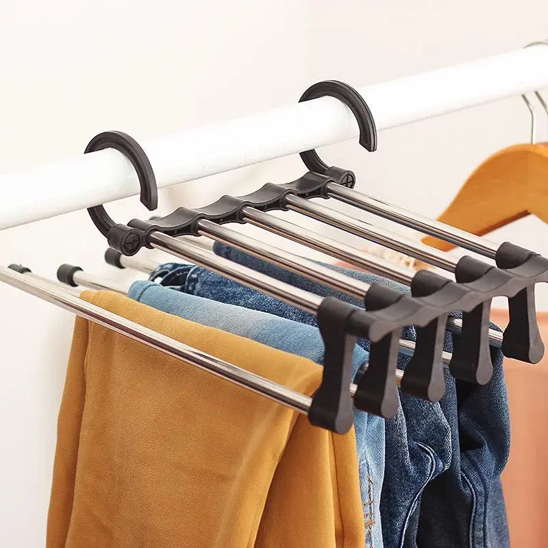 Multi-functional Pants Rack Black in use