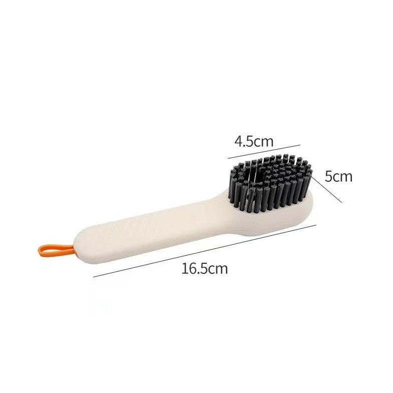 Automatic Liquid Discharge Shoe Brush White with Dimension