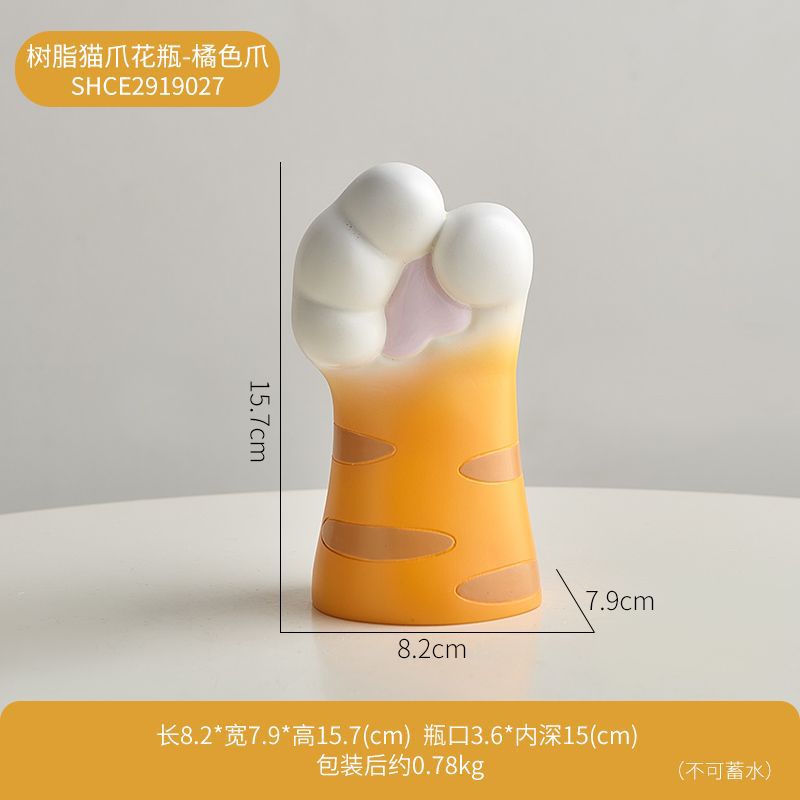 Cute Cat Claw Design Vase Aesthetic Room Decoration Home Flower Pot Modern Table Decorative Vases Creative Bookshelf Ornaments Elysian Vibe