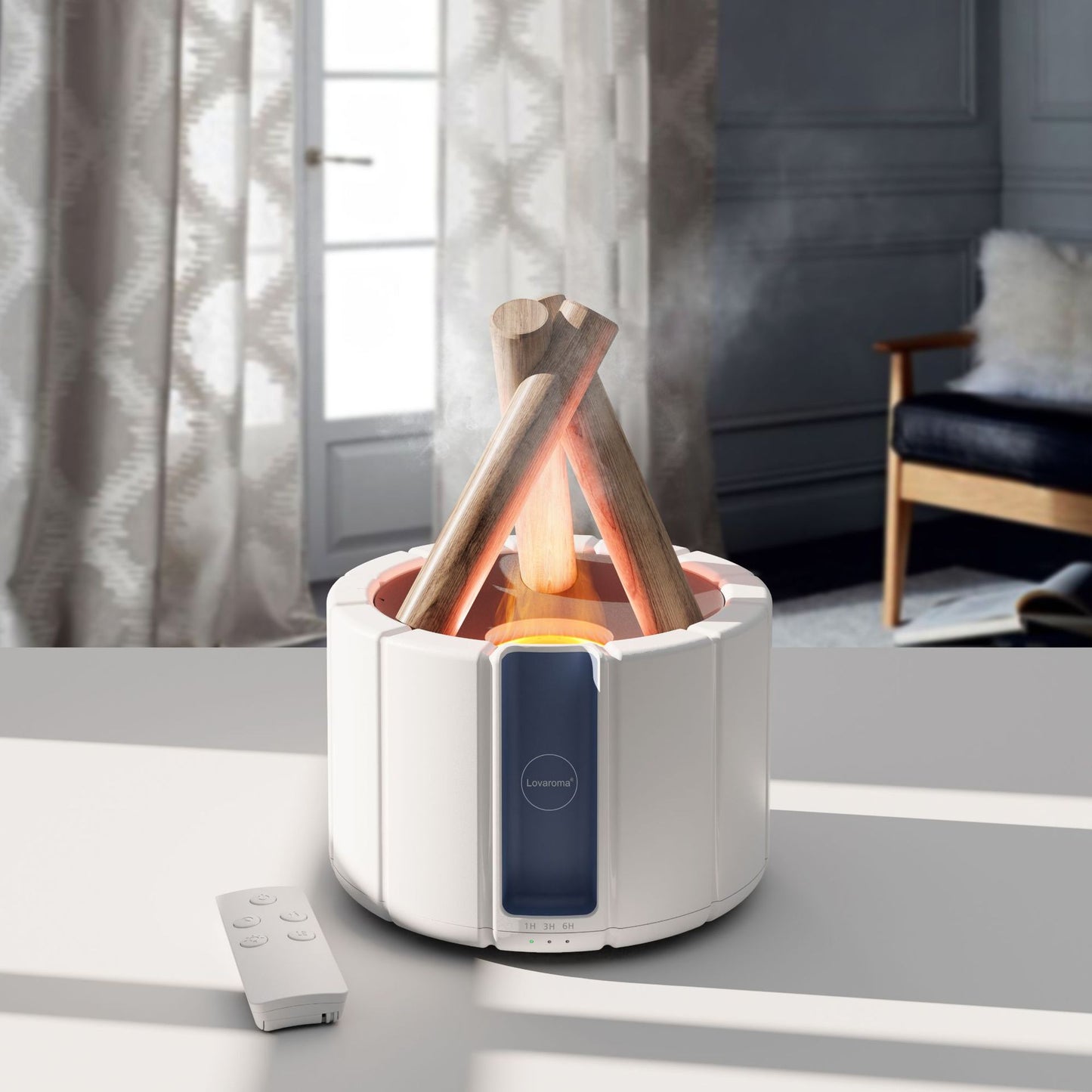 Simulation flame humidifier home campfire aromatherapy machine air humidifier essential oil diffuser aroma machine Elysian Vibe