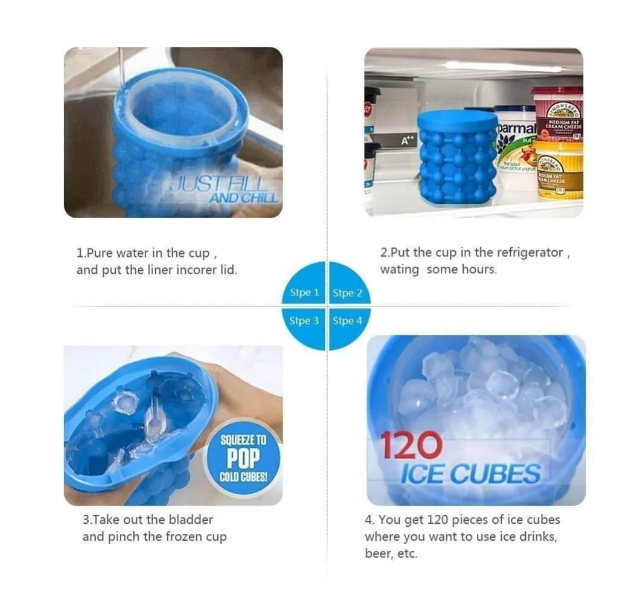 Silicone Ice Cube Maker How to use